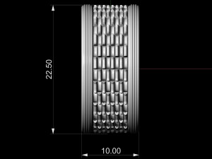 textured band ring 3D 打印模型