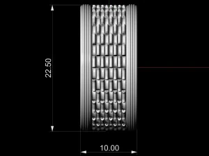 textured band ring 3D Print Model