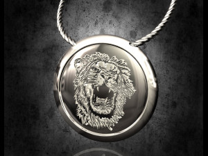 lion pendant for men 3D-printmodel