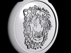 lion pendant for men 3D-printmodel