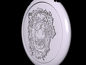 lion pendant for men 3D-printmodel