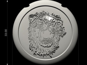 lion pendant for men 3D-printmodel