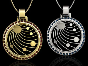 Galaxie-Anhänger 3D Druckmodell