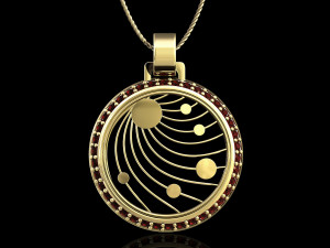 galaxy pendant 3D 프린트 모델