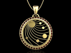galaxy pendant 3D 프린트 모델