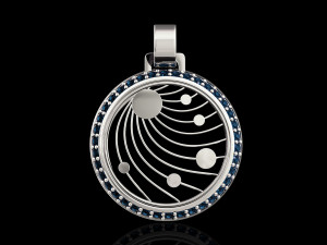 galaxy pendant 3D 프린트 모델