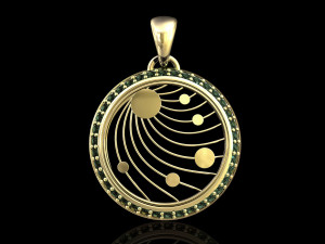 galaxy pendant 3D 프린트 모델