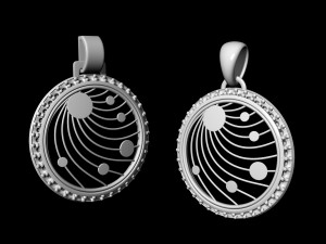 galaxy pendant 3D 프린트 모델