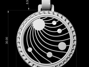 galaxy pendant 3D 프린트 모델