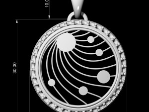 galaxy pendant 3D 프린트 모델