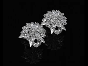 flower earrings 3D Print Model