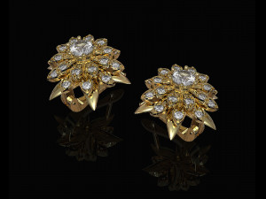 flower earrings 3D Принт Модель