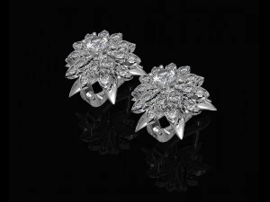 flower earrings 3D Print Model