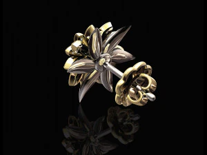 flower earrings 3D Print Model