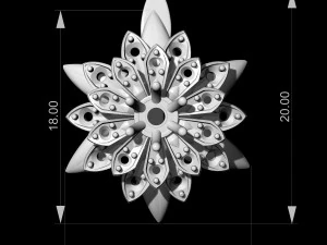 flower earrings 3D Print Model