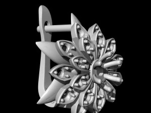 flower earrings 3D Print Model