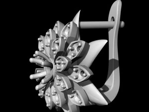 flower earrings 3D Print Model