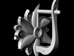 flower earrings 3D Print Model