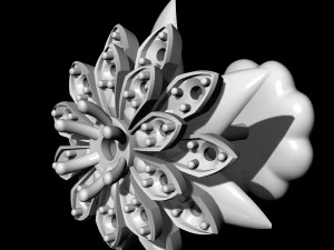 flower earrings 3D Print Model