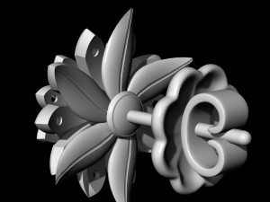 flower earrings 3D Принт Модель