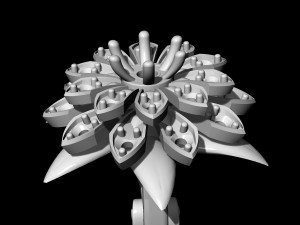 flower earrings 3D Принт Модель