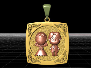just married pendant-bride and groom Model Cetak 3D