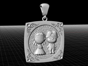 just married pendant-bride and groom Model Cetak 3D