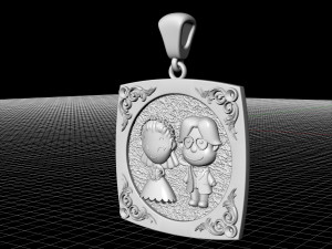 just married pendant-bride and groom Model Cetak 3D