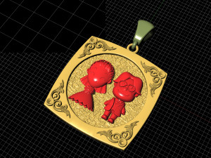just married pendant-bride and groom Model Cetak 3D