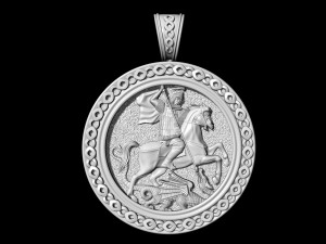 saint george-dragon hunter-pendant Modelo de Impressão 3D