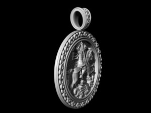 saint george-dragon hunter-pendant Modelo de Impressão 3D