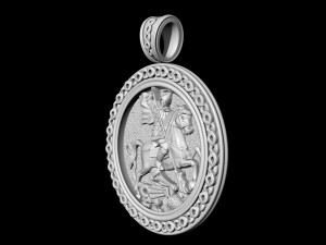 saint george-dragon hunter-pendant Modelo de Impressão 3D