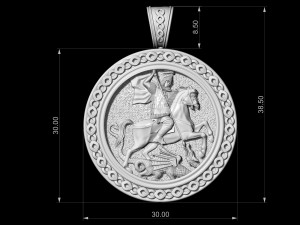 saint george-dragon hunter-pendant Modelo de Impressão 3D