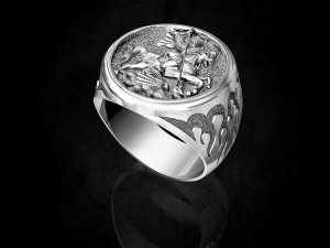saint george-dragon hunter-ring 3D Print Model
