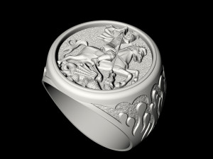 saint george-dragon hunter-ring 3D Print Model