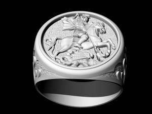 saint george-dragon hunter-ring 3D Print Model