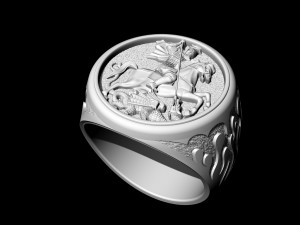 saint george-dragon hunter-ring 3D Print Model
