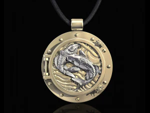 рибка-стрибун в ілюмінаторі-підвісці 3D Принт Модель