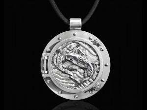 jumper fish in porthole-pendant 3D Baskı Modeli