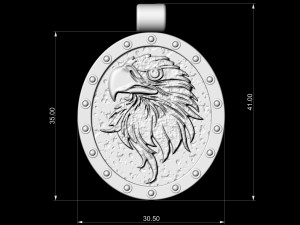 eagle pendant 3D-printmodel
