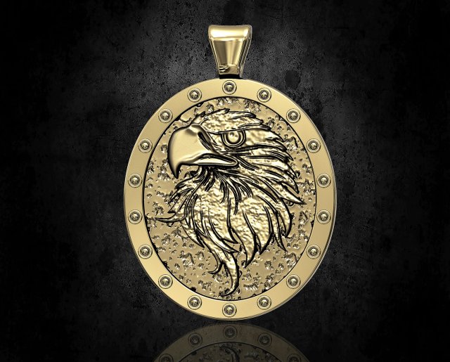 eagle pendant 3D-printmodel .c4d .max .obj .3ds .fbx .stl .blend 