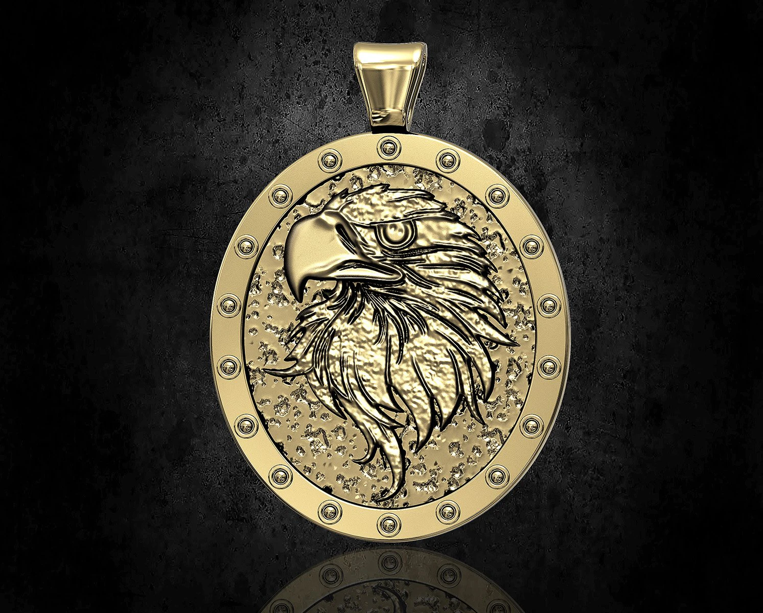 eagle pendant 3D Print Model .c4d .max .obj .3ds .fbx .stl .blend 