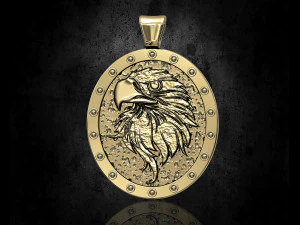 老鹰吊坠 3D 打印模型