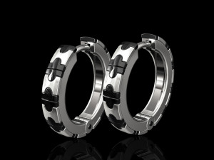 enamel hoop earrings 3D Print Model