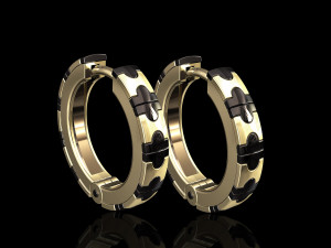 enamel hoop earrings 3D Print Model
