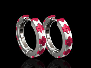 enamel hoop earrings 3D Print Model
