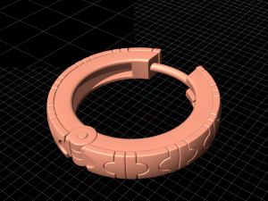 enamel hoop earrings 3D Print Model