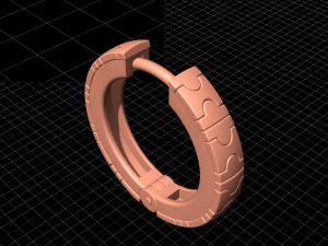 enamel hoop earrings 3D Print Model