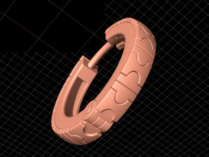 enamel hoop earrings 3D Print Model
