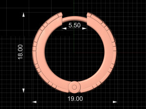 enamel hoop earrings 3D Print Model